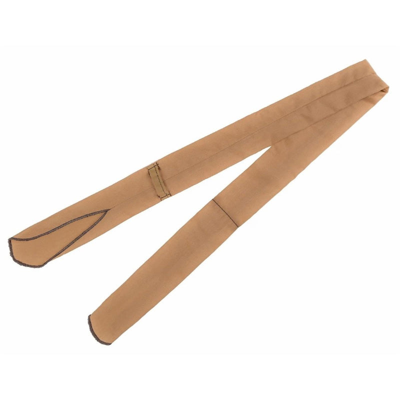 Tan-colored cooling scarf on a white background