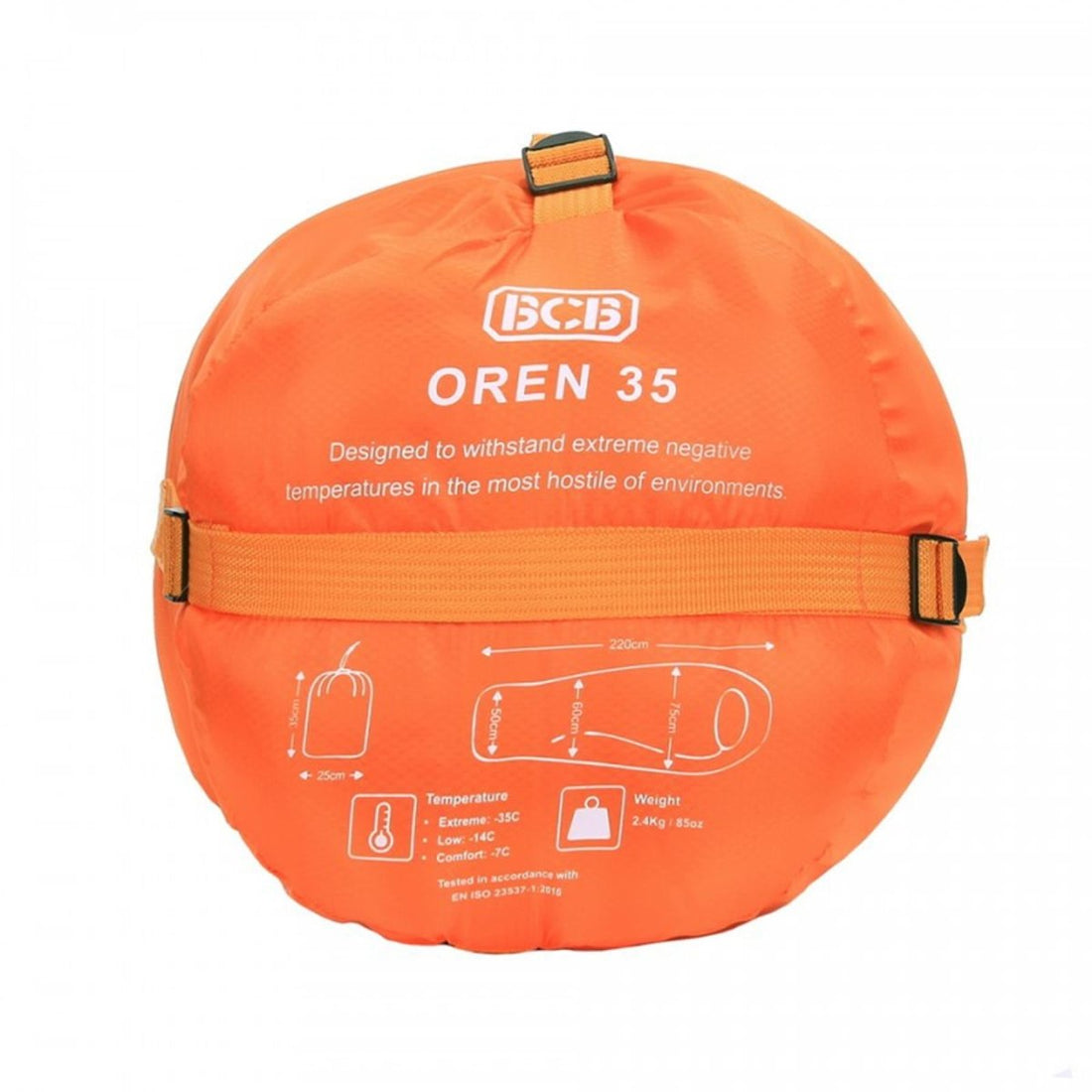 BCB Oren 35 sac de couchage hiver adulte temps froid camping extérieur -14°C Orange