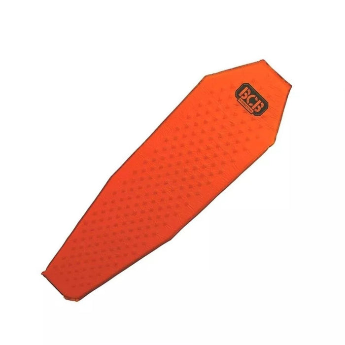 Matelas de couchage autogonflant en forme de momie, couleur orange