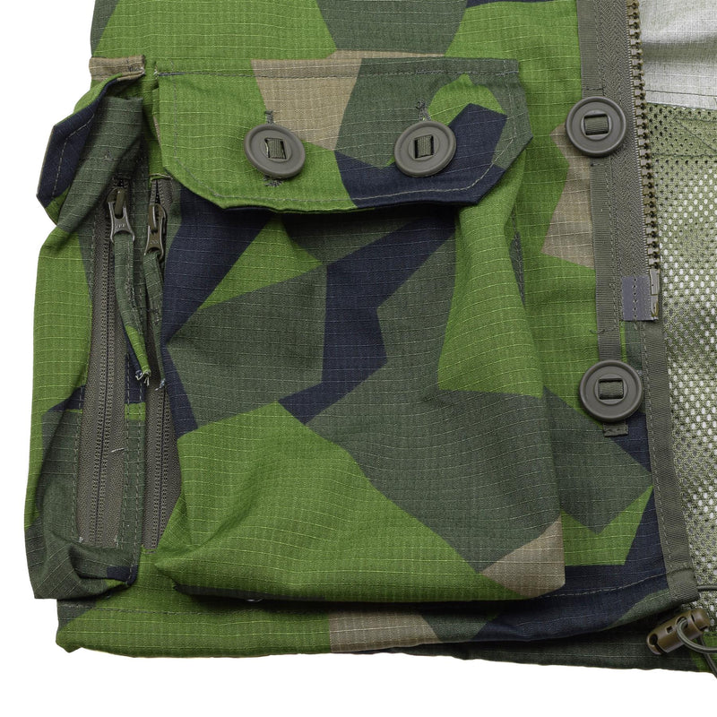 Veste de commando ripstop de style militaire de marque TACGEAR avec fermeture éclair complète et camouflage éclaté