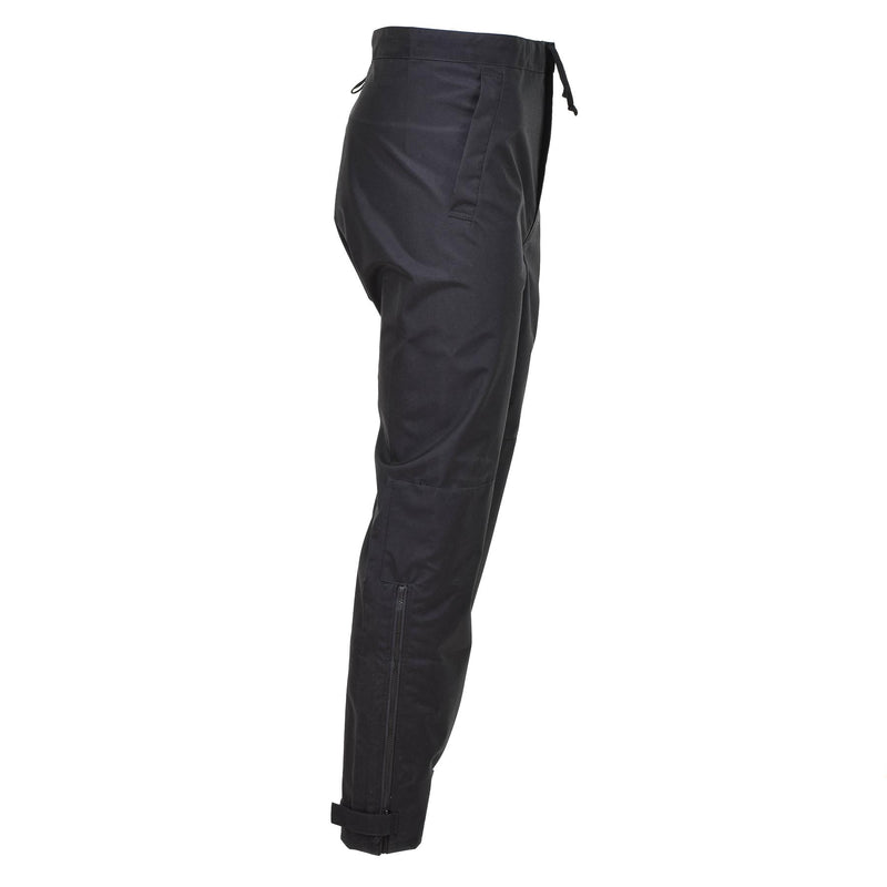Pantalon de pluie d'extérieur imperméable de la police métropolitaine britannique authentique noir