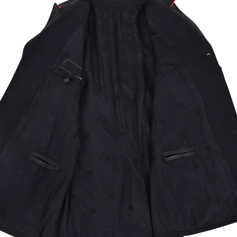 Veste de police militaire italienne originale, uniforme officiel noir formel d'officier