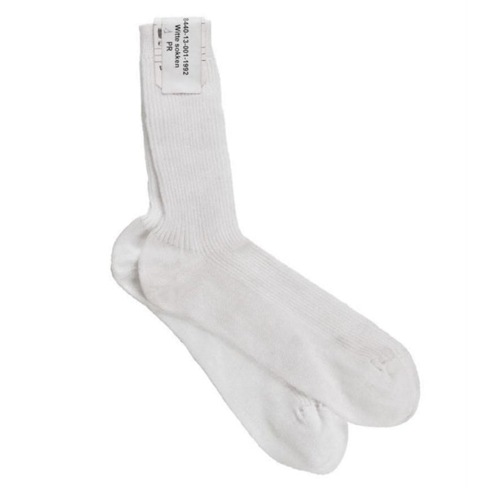 Paire de chaussettes de sport longues blanches respirantes en surplus militaire belge pour la randonnée et l'extérieur
