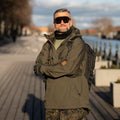 Foulard bandana multifonctionnel en laine mérinos de style militaire de marque Blochl noir NEUF