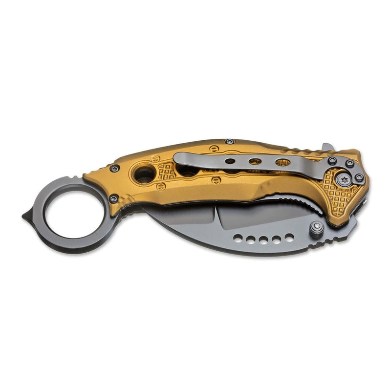 BOKER Black Scorpion folding karambit pocket knife hawkbill 440A stainless steel - GoMilitar