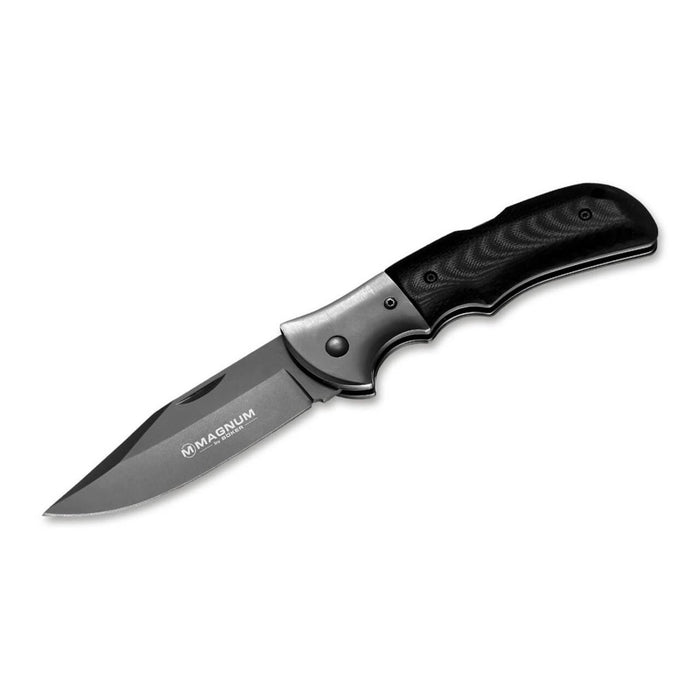 Couteau de poche BOKER Gray Eminence pliant compact manche micarta noir acier 440A - GoMilitar