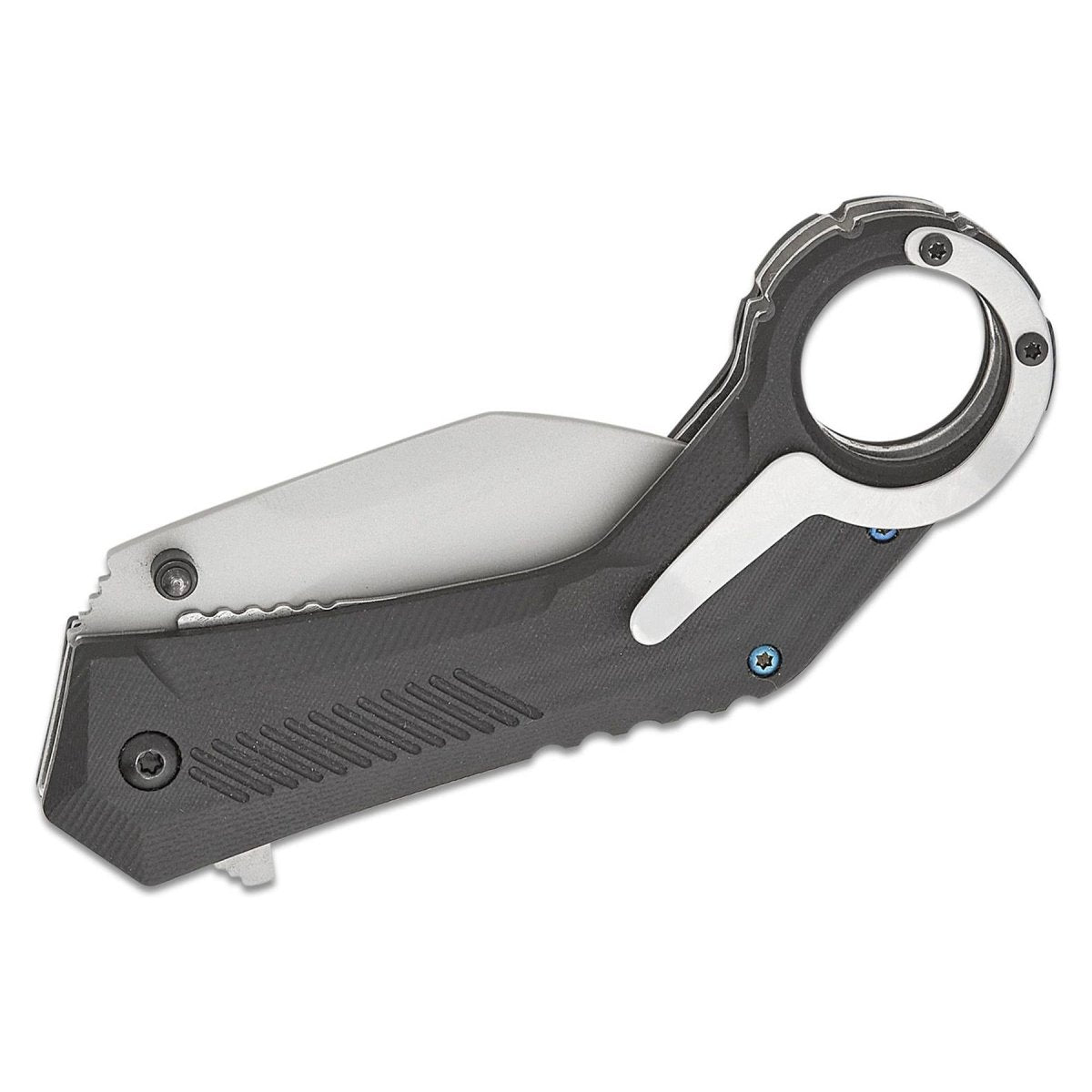 Couteau de poche tactique Boker Magnum Velcon Hawkbill 440C lame en acier manche G10