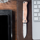 Couteau de poche pliant Boker Plus Atlas 12C27 lame en acier manche en cuivre Bronze