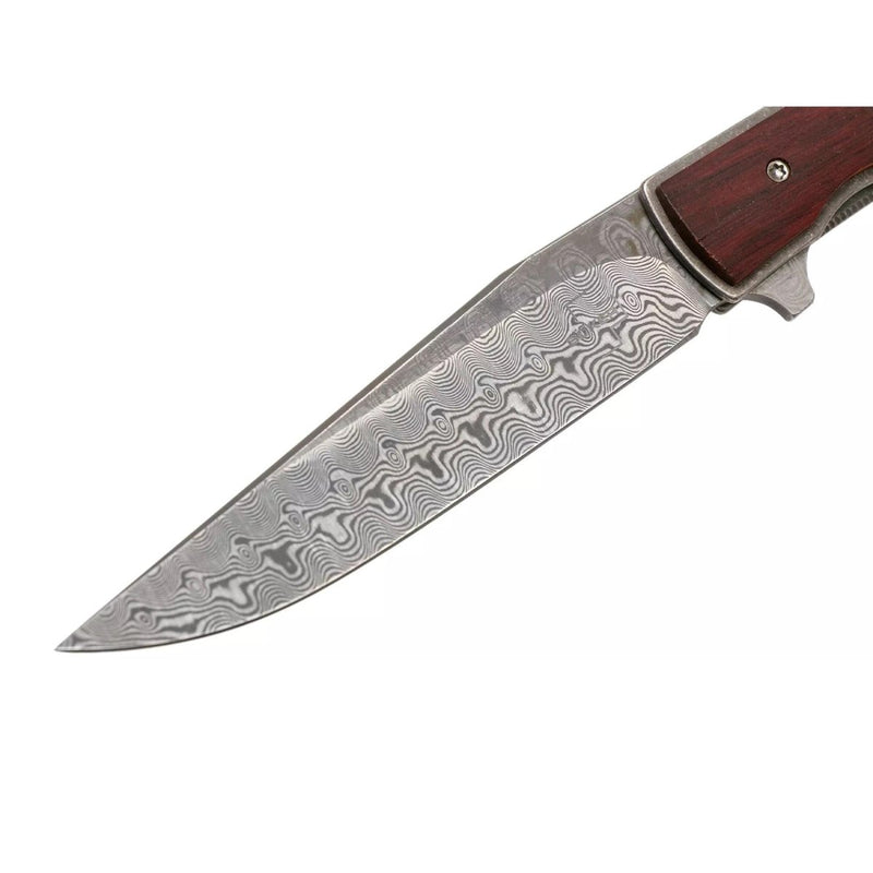 Boker Plus Urban Trapper Pocket Knife Damascus Blade Cocobolo Wood Handle - GoMilitar