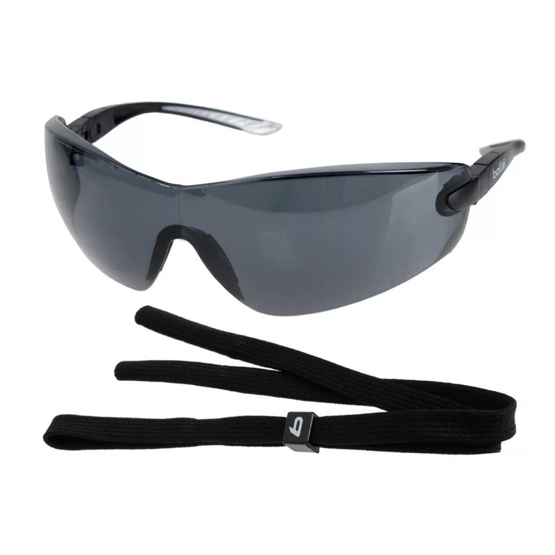 Bolle COBRA Wraparound Safety Glasses Smoke Lens Lightweight UV Protection - GoMilitar