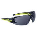 Bolle SILEX+ Tactical Safety Glasses Black Yellow Frame Smoke Lens UV Protection - GoMilitar