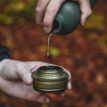 Bouteille de carburant liquide en aluminium BRS de 1 litre avec bouchon à vis léger olive NEUF