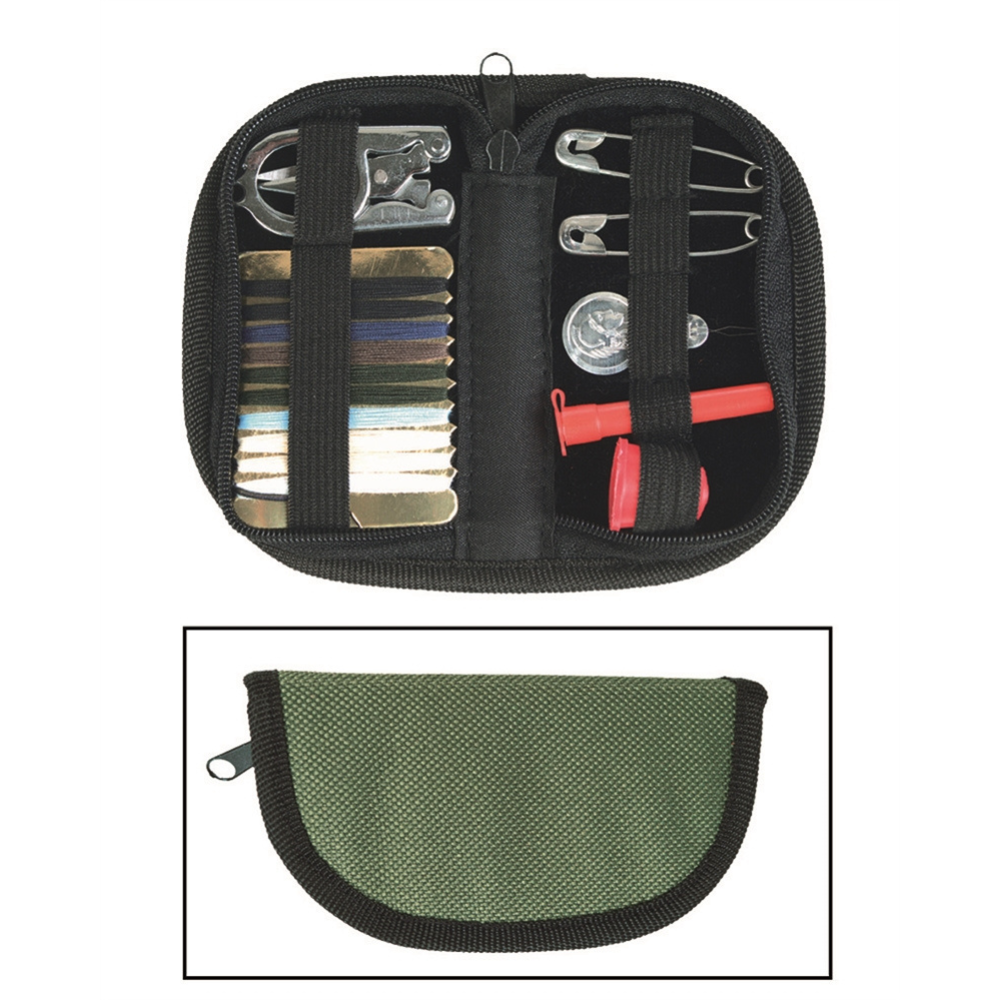 Mil-Tec Kit de couture pochette voyage camping réparation kit de survie Olive Darb