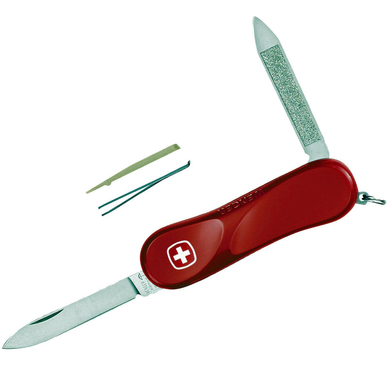 Couteau de poche pliant compact WENGER Evolution 80 en acier inoxydable fabriqué en Suisse NEUF