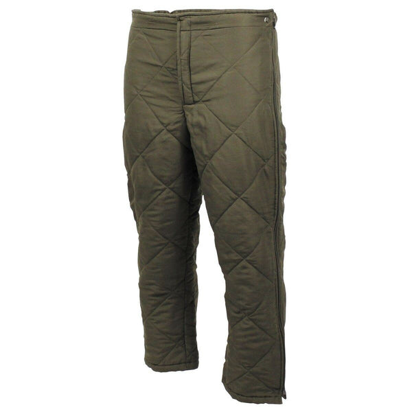Véritables doublures de pantalon de l'armée autrichienne Pantalons thermiques plus chauds vert olive