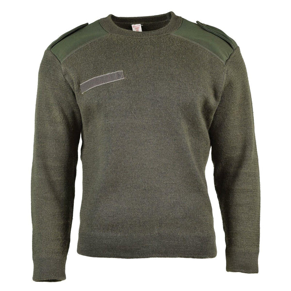 Véritable Pull Armée Française Olive Commando Militaire Homme Pull Col Rond NEUF