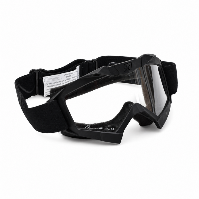 Lunettes de sécurité militaires italiennes originales Ariete, verres transparents, antibuée, noires