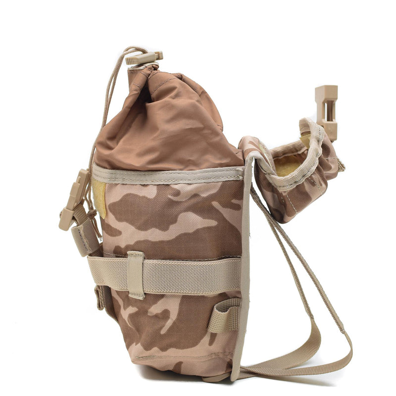 Véritable pochette universelle Molle de l'armée tchèque avec fermeture à boucle camouflage désert militaire NEUF