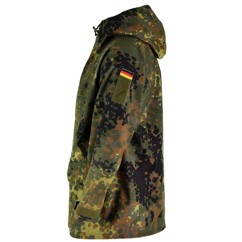 Veste de campagne originale de l'armée allemande GoreTex Flecktarn imperméable à l'eau parka de pluie NEUF
