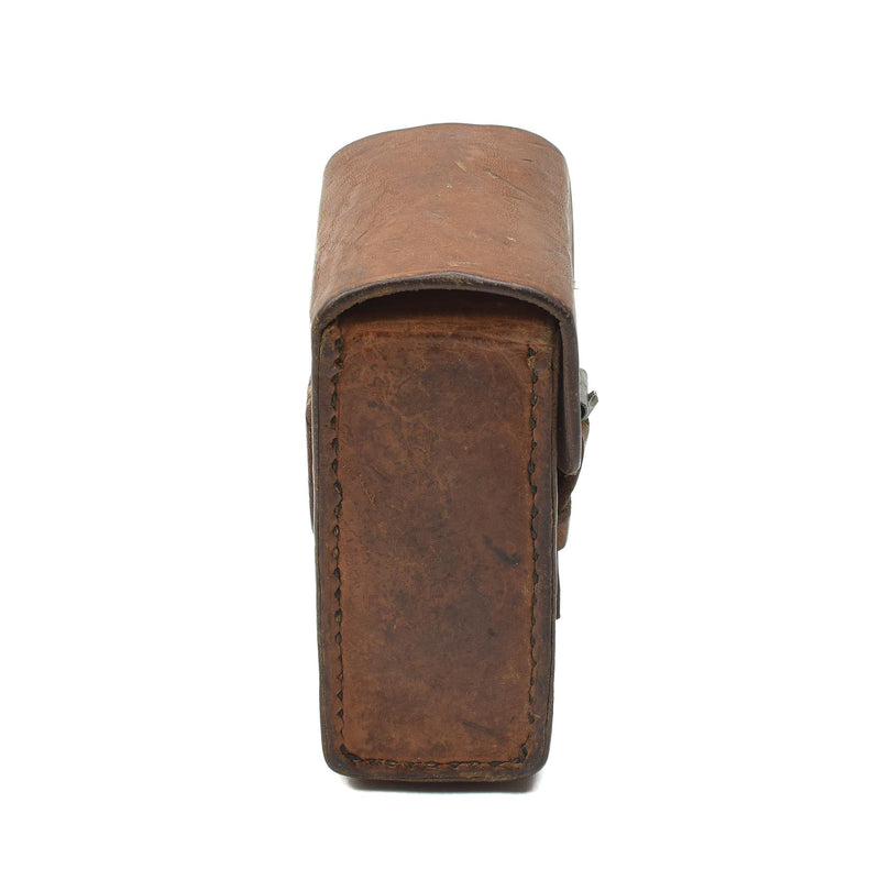Pochette de ceinture en cuir rigide militaire suédoise d'origine, sac de chargeur universel vintage