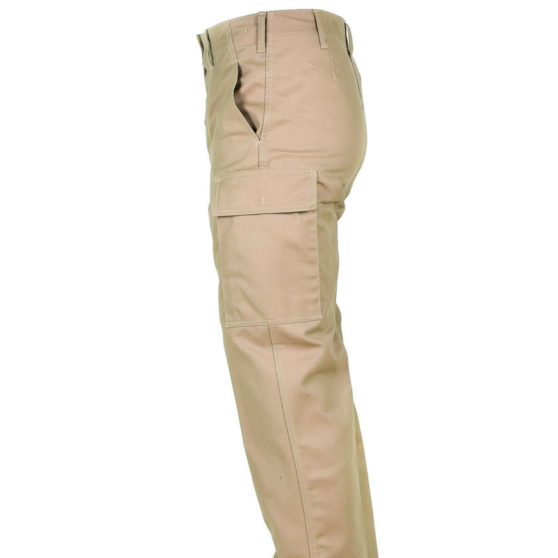 Pantalon de combat en moleskine de l'armée allemande authentique BW Pantalon kaki NEUF