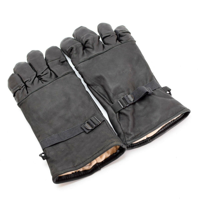 Gants de combat en cuir d'origine de l'armée américaine Véritable cuir noir militaire