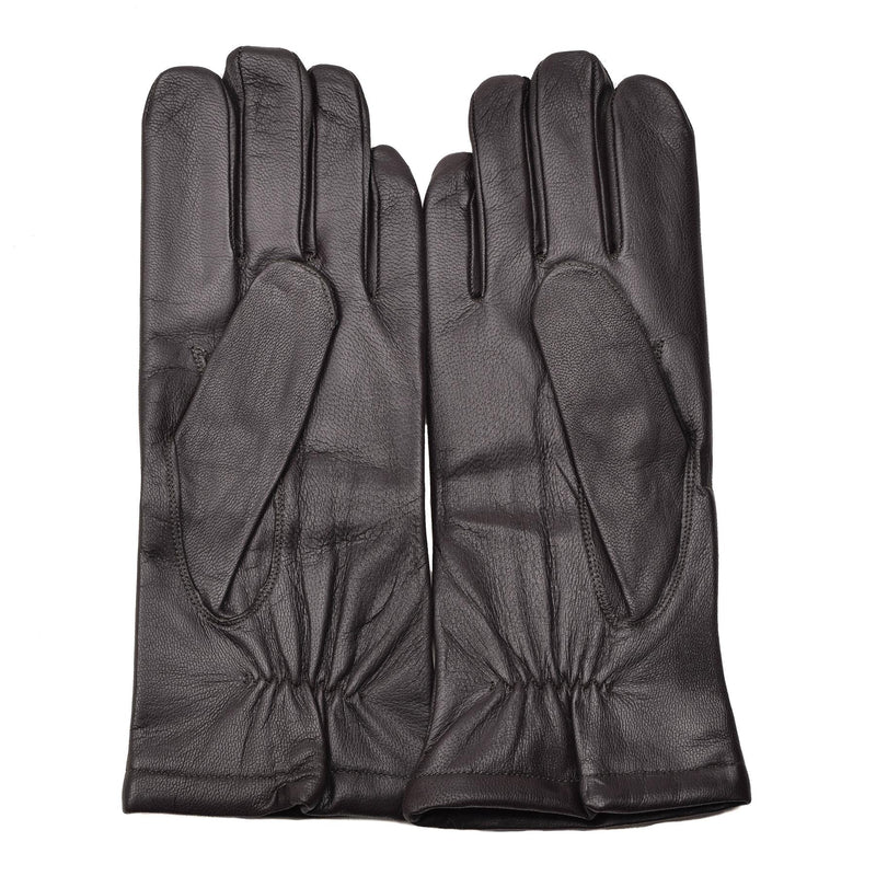 Gants d'hiver en cuir marron chauds et froids de l'armée tchèque d'origine, coupe ajustée et décontractée, NEUF