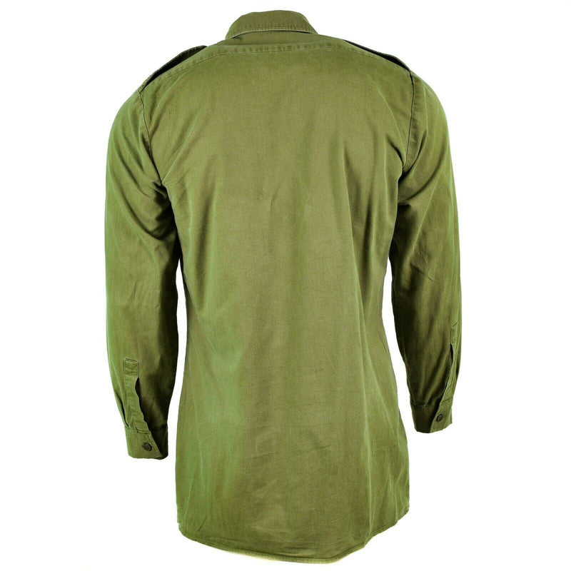 Chemise de l'armée britannique originale OD Green Military service manches longues BDU