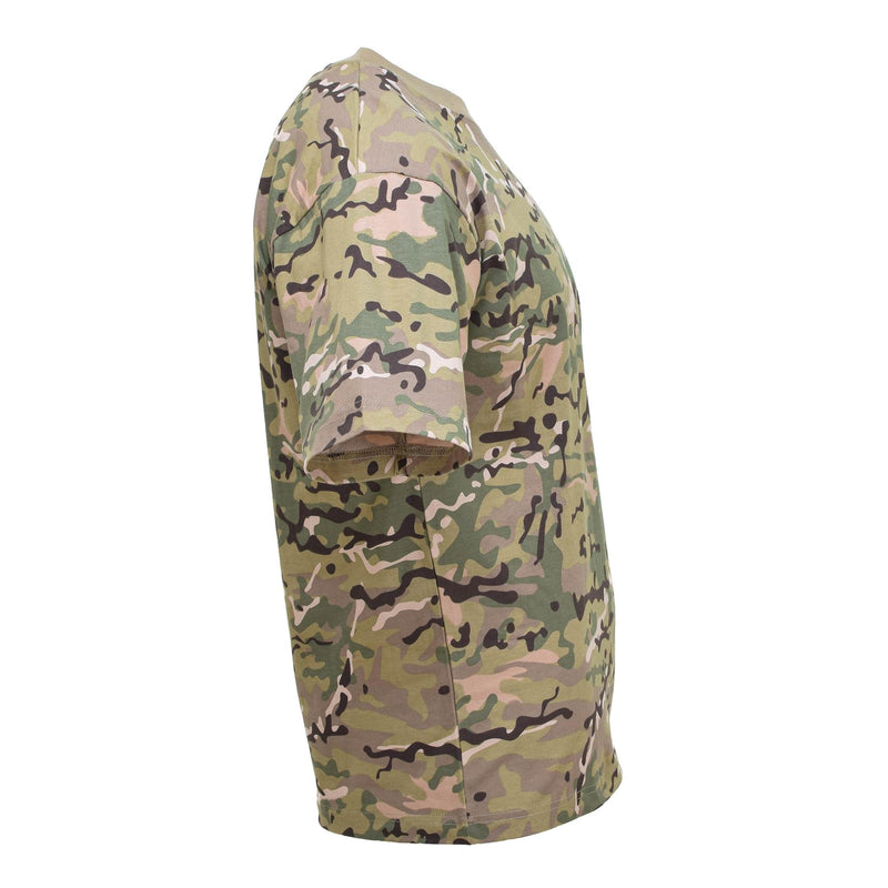 T-shirt MFH style armée américaine à manches courtes, camouflage opérationnel, respirant et léger