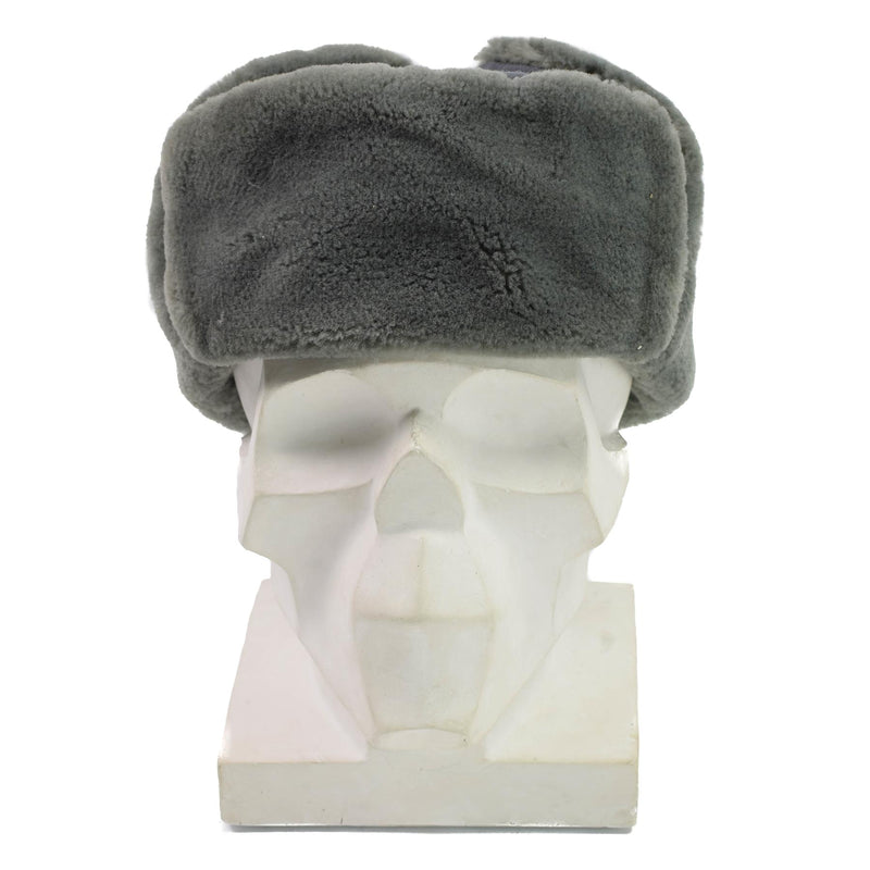 Chapeau d'hiver original d'officier de l'armée de l'Allemagne de l'Est pour temps froid, ushanka en fausse fourrure NEUF