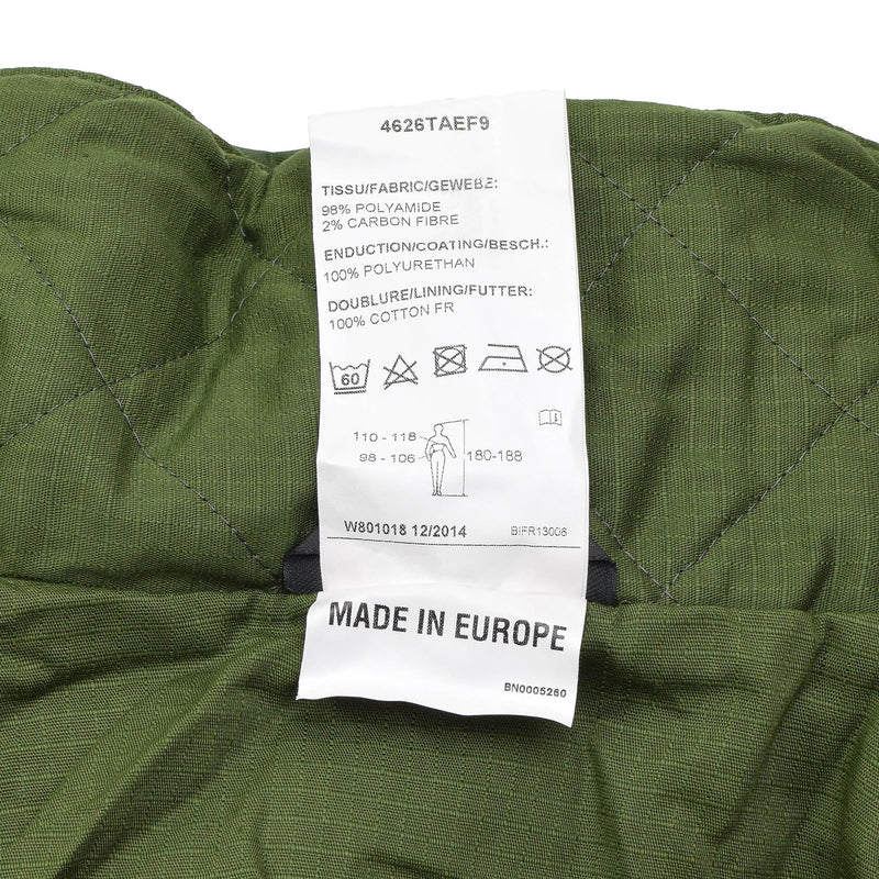 Veste longue de pluie militaire belge originale avec doublure olive imperméable NEUF