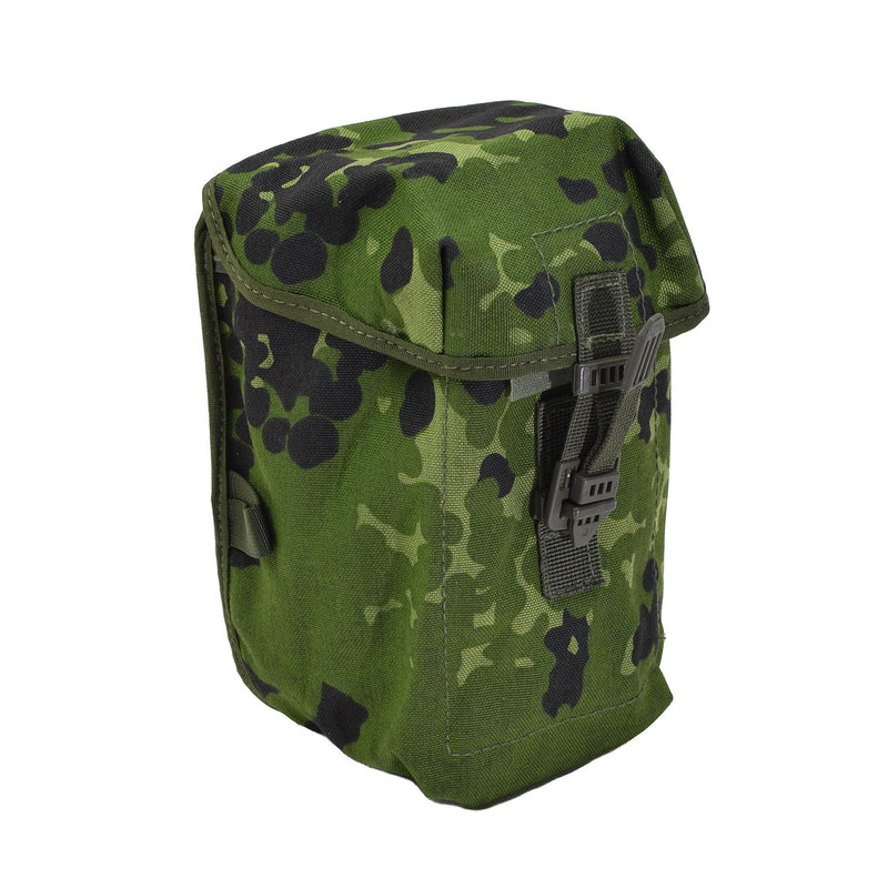 Pochette de gourde militaire danoise originale avec fixation universelle, camouflage DK