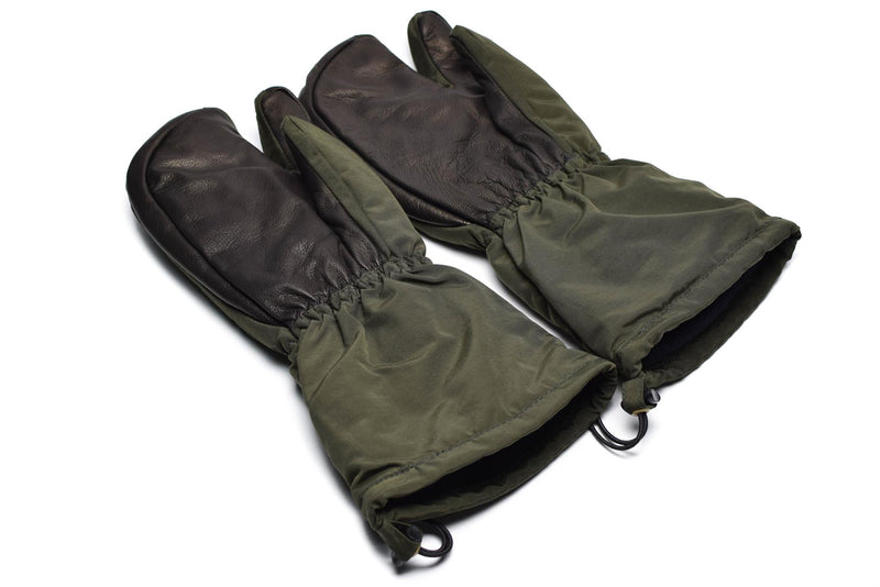 Véritables mitaines de l'armée danoise pour les doigts de gâchette, gants Syna-Tex OD NEUF