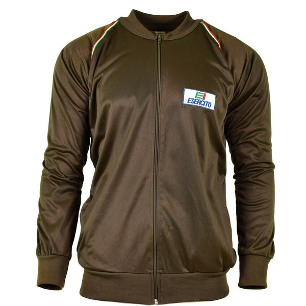 Veste de survêtement d'entraînement de l'armée italienne authentique, veste de sport militaire vintage
