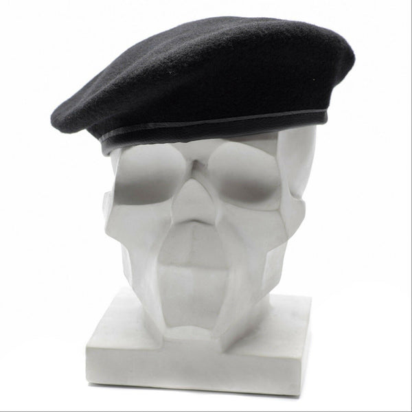 Véritable béret noir de l'armée allemande, casquette de commandement militaire en laine de qualité, neuf