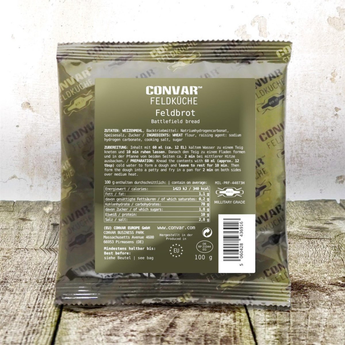 CONVAR Field Bread Mix Longue durée de conservation Camping Nourriture d’urgence en plein air