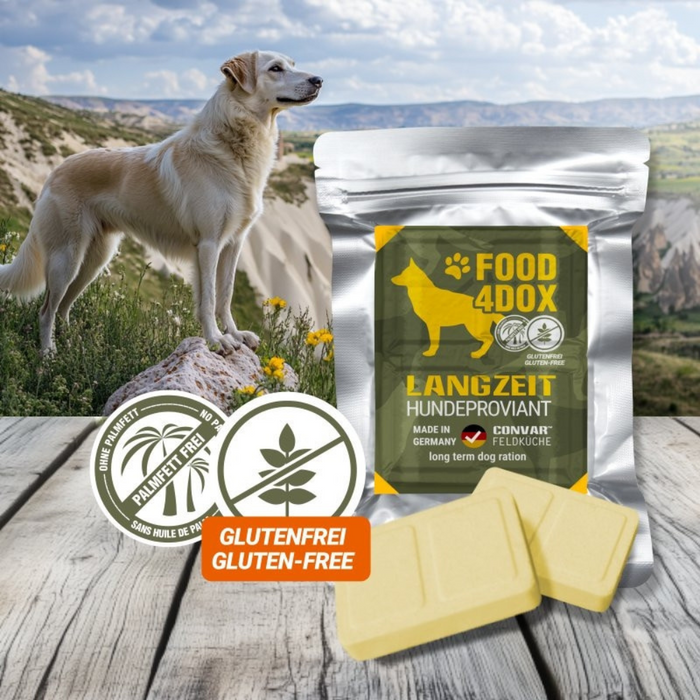 CONVAR FOOD-4DOX Long-Life Dog Food Emergency Ration 10-Year Shelf Life 120g - GoMilitar