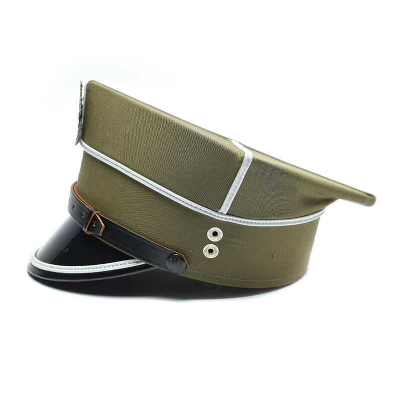 Véritable chapeau à visière militaire polonais d'officier de l'armée polonaise avec cocarde d'aigle à visière NEUF