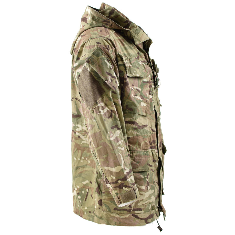 Veste de combat militaire MTP de l'armée britannique authentique, parka coupe-vent à capuche