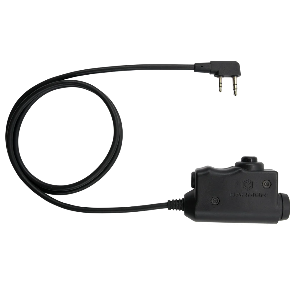 Adaptateur de communication EARMOR M51 PTT Kenwood connecteur radio 2 broches noir