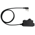Adaptateur de communication EARMOR M51 PTT Kenwood connecteur radio 2 broches noir