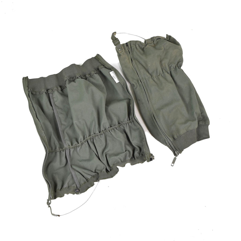 Guêtres de combat authentiques des troupes militaires françaises OD olive surplus militaire