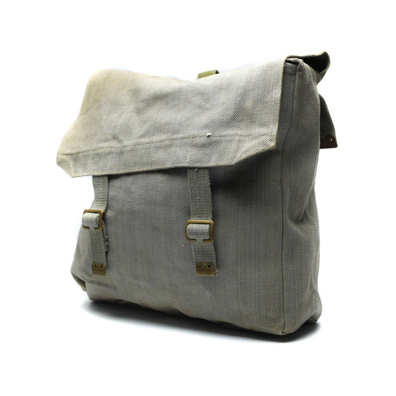 Sac à dos original de l'armée britannique M37 en toile grise, grand sac à dos militaire latéral