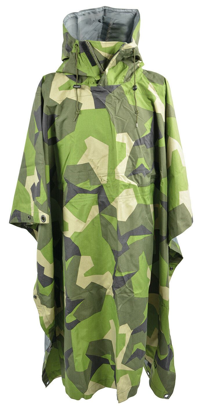 Poncho de pluie imperméable à 3 couches de style militaire Ale-Tex avec membrane PTF M90 Camo 