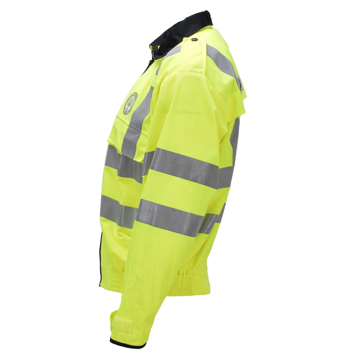 Veste haute visibilité originale des volontaires de la communauté écossaise, vêtements de travail jaunes réfléchissants