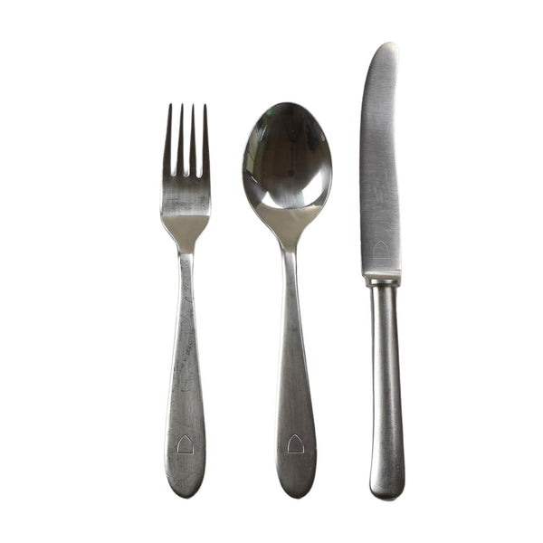Véritables couverts de l'armée norvégienne en acier inoxydable, ustensiles de cuisine, cuillère, fourchette, couteau