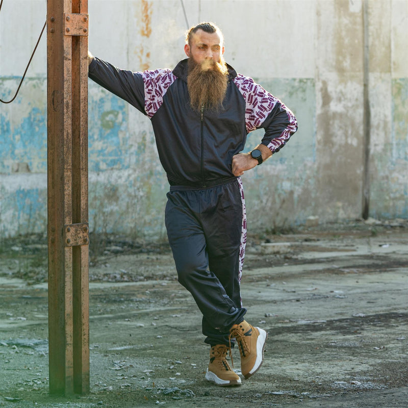 Pantalon de sport militaire français original des années 90, pantalon de survêtement rétro à rayures pour randonnée