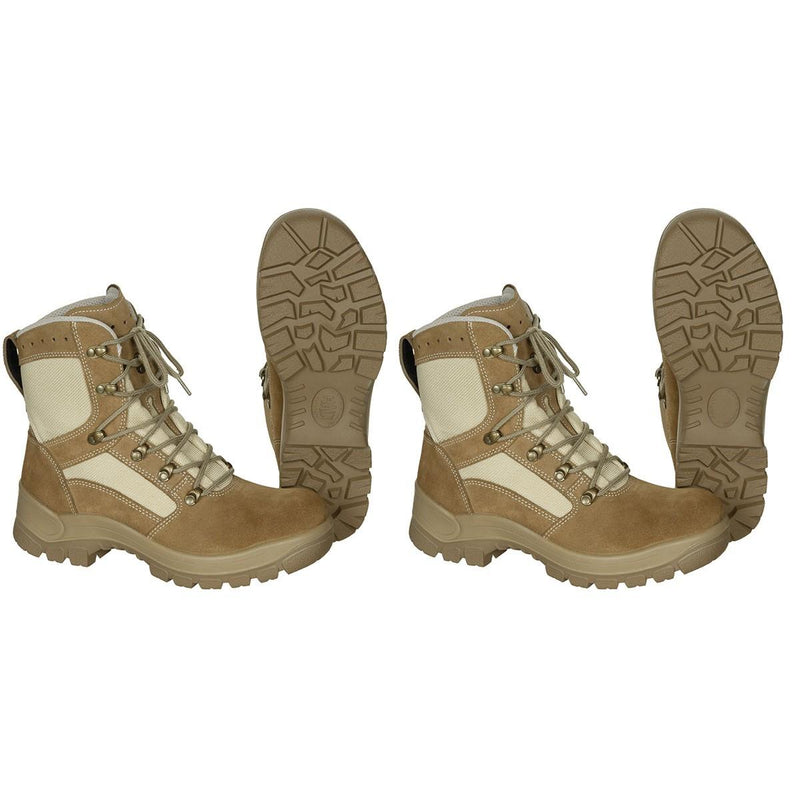 Bottes tactiques militaires allemandes originales imperméables à semelle ronde en caoutchouc kaki NEUVES