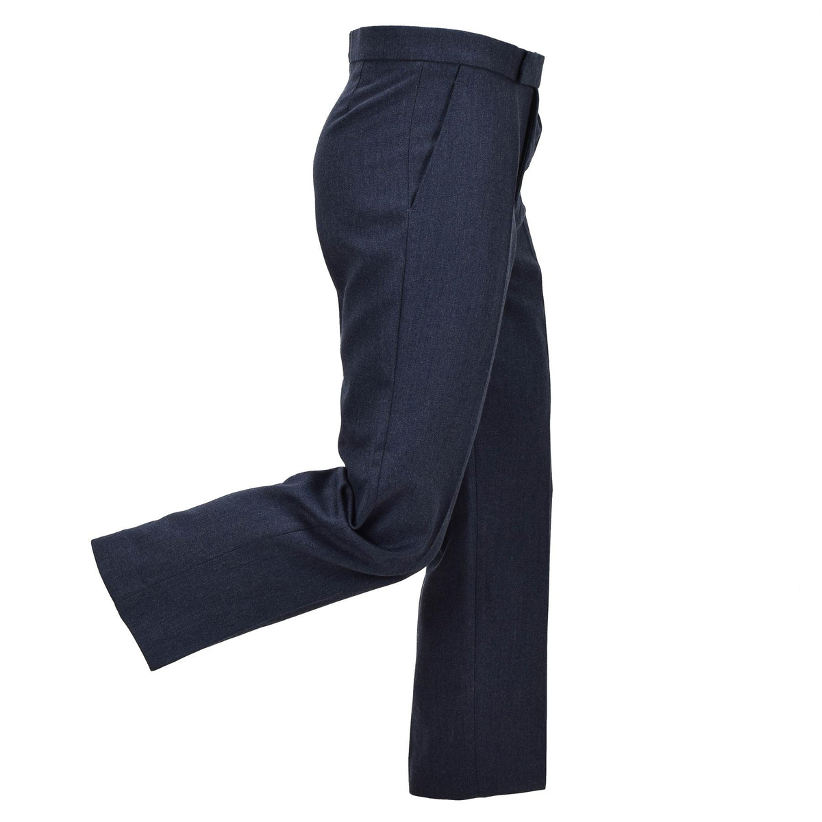 Pantalon de costume militaire britannique original en polylaine, surplus formel bleu