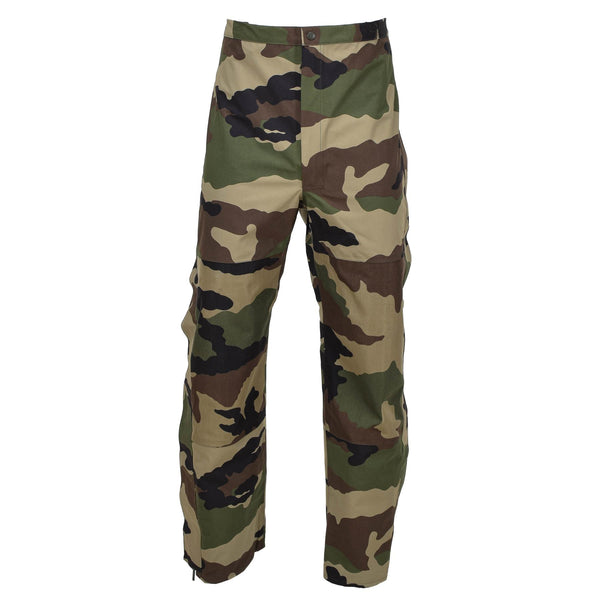 Pantalon de pluie militaire français original imperméable trilaminé à bretelles NEUF
